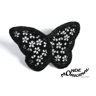 Bague papillon en tissu