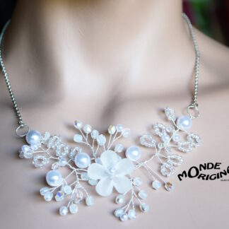 Collier de mariage blanc