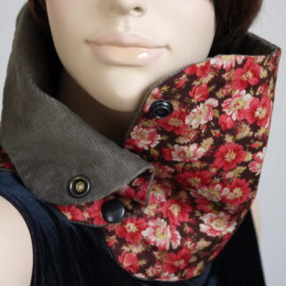 Snood boutonné en velours