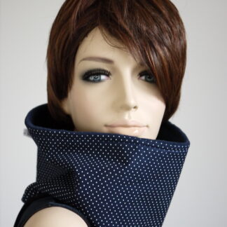 Snood en coton et polaire bleu