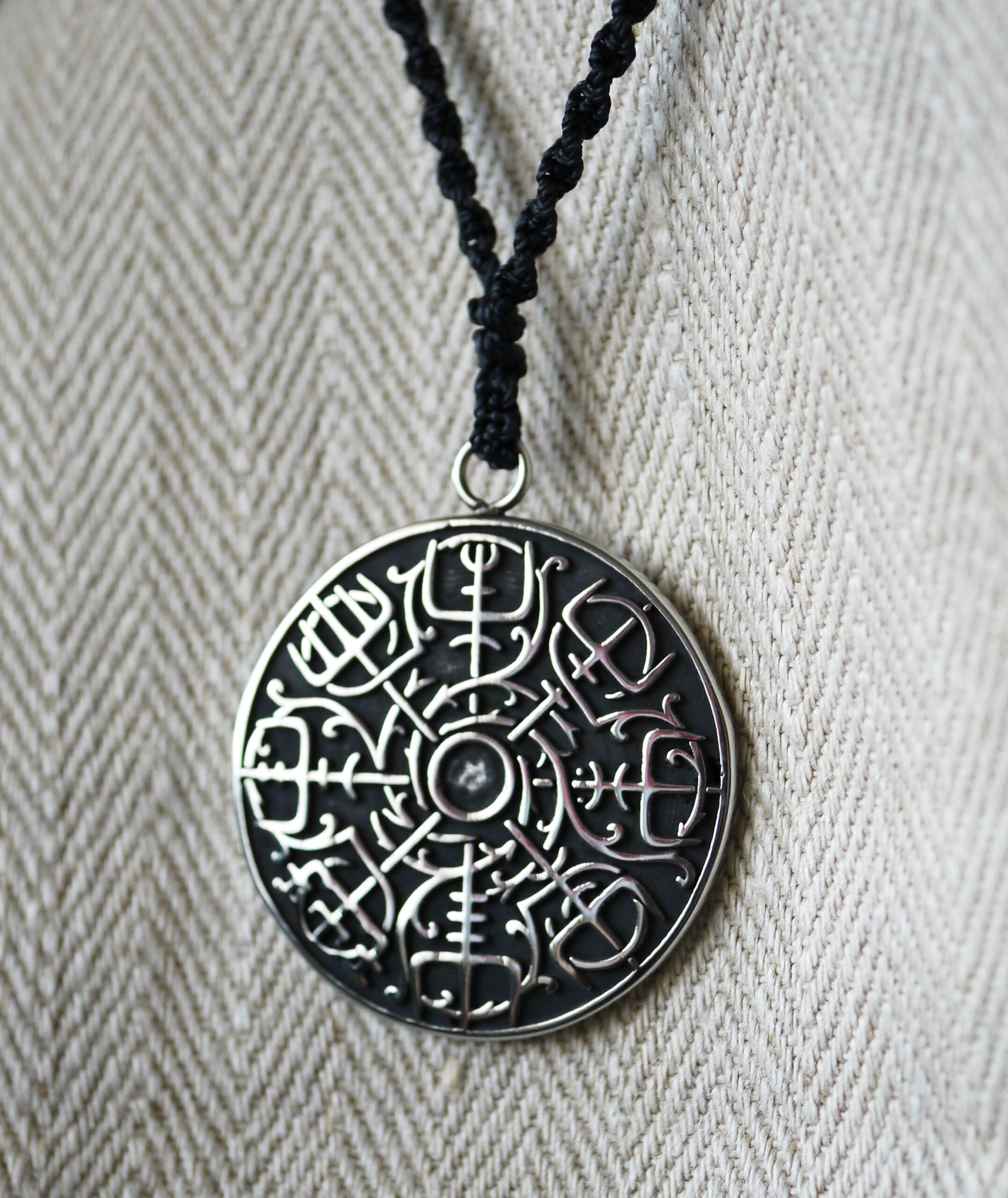 Collier homme pendentif nordique en métal, collier talisman homme, collier vegvisir